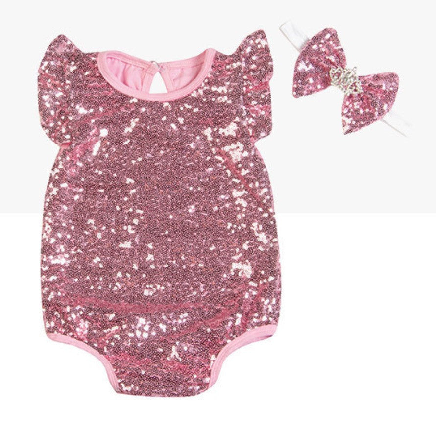 Body bimba pailettes rouges