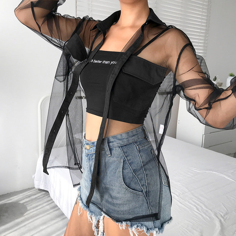 Camicia trasparente Elsha