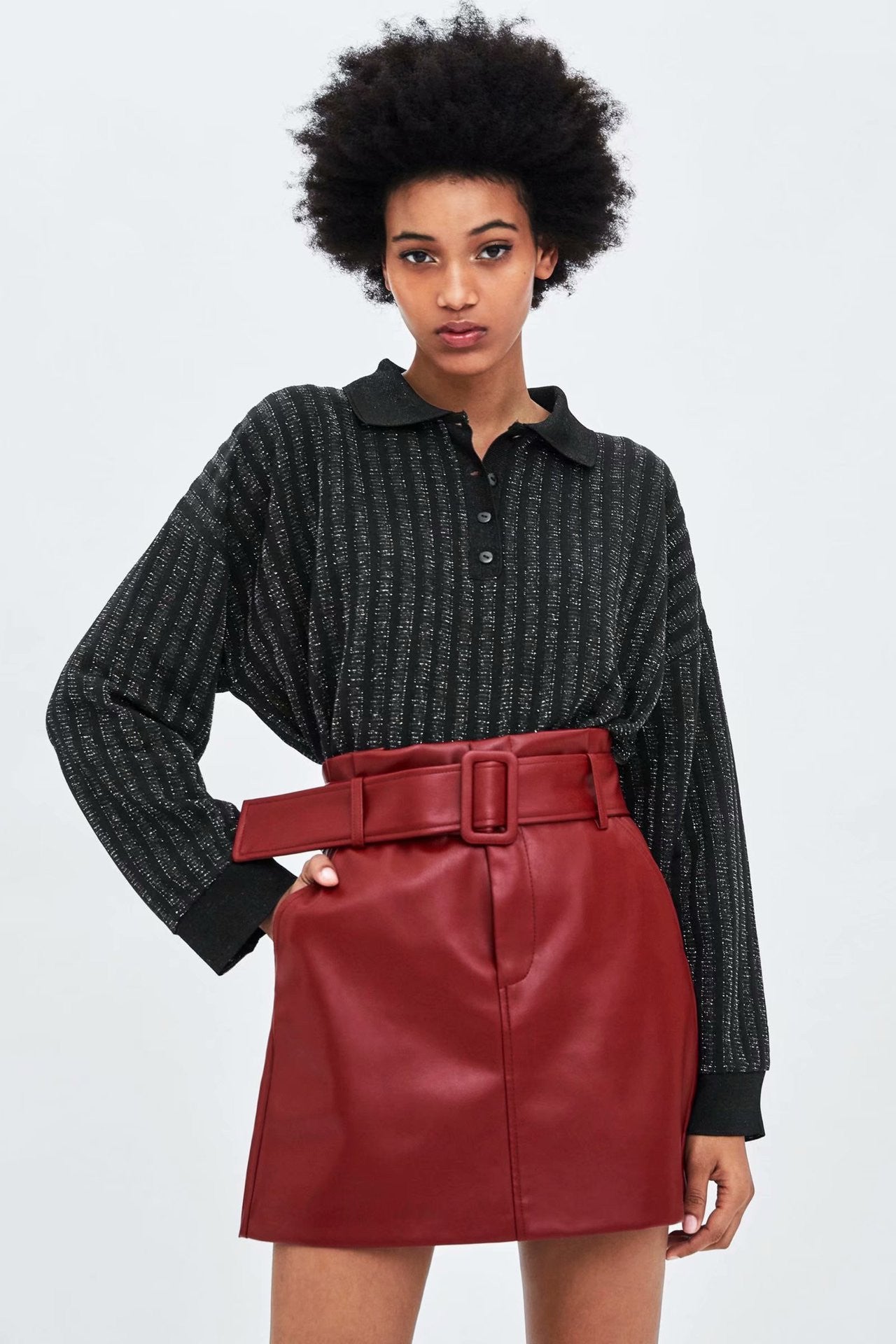 Gonna ecopelle Genevra