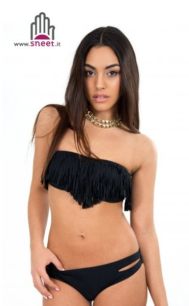 Bikini frange nero