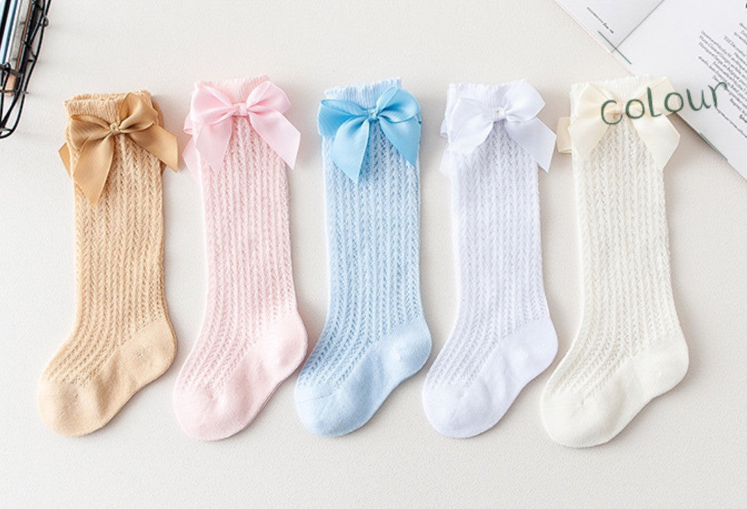 Calzini alti bimba monocolore