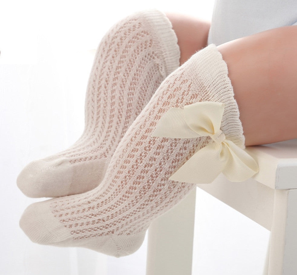 Calzini alti bimba monocolore