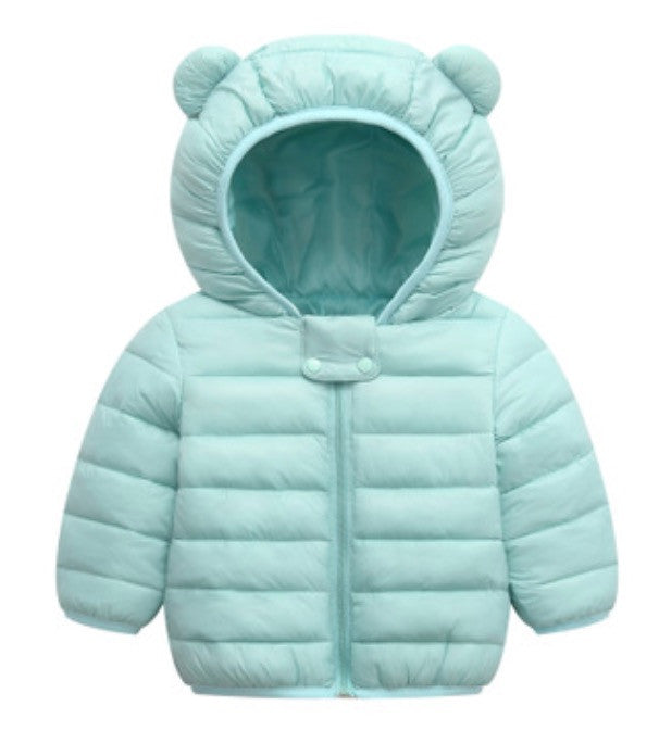 Baby piumino con orecchie bear