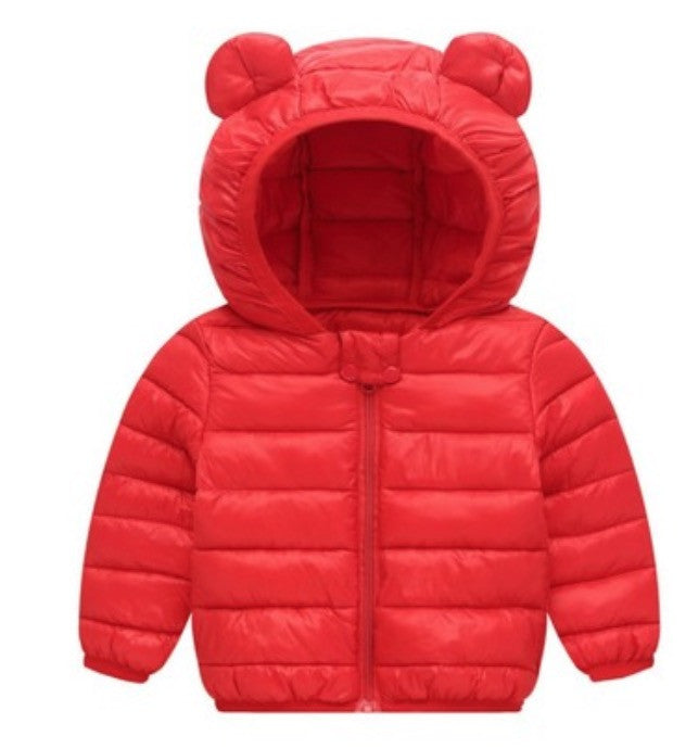 Baby piumino con orecchie bear