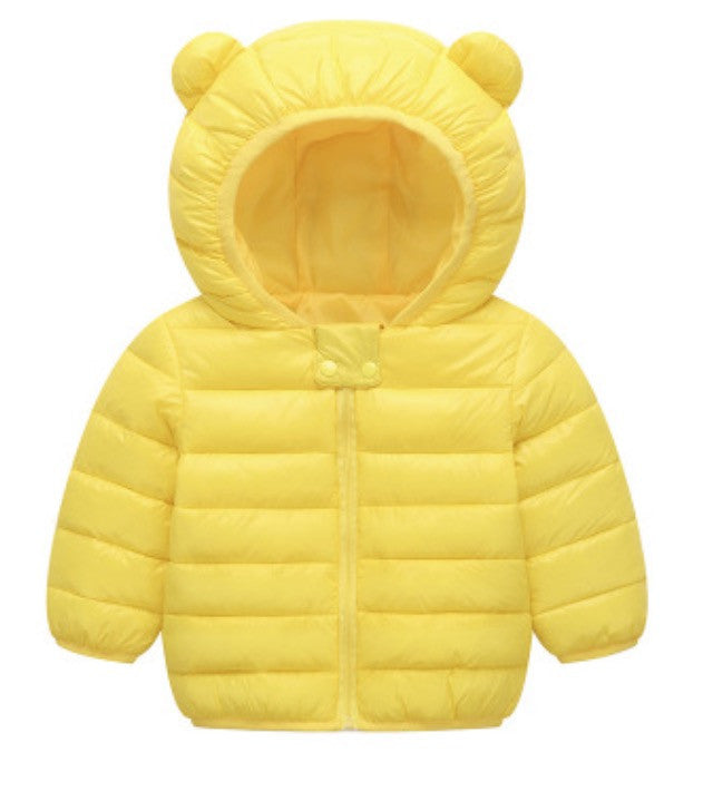 Baby piumino con orecchie bear