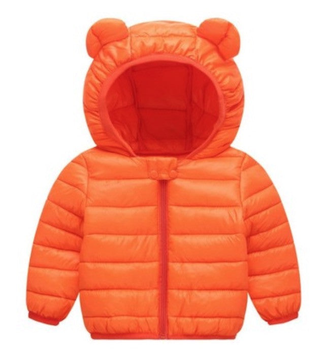 Baby piumino con orecchie bear