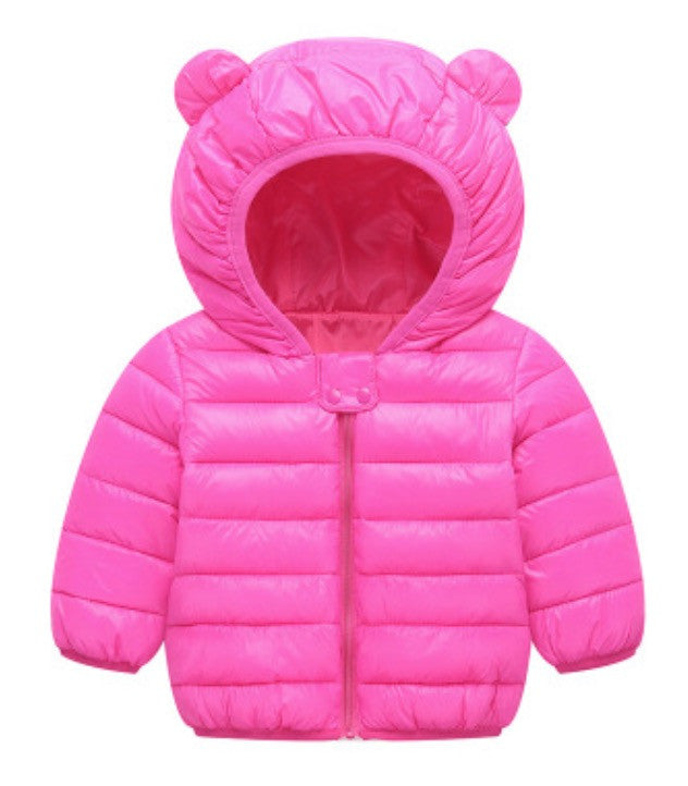 Baby piumino con orecchie bear