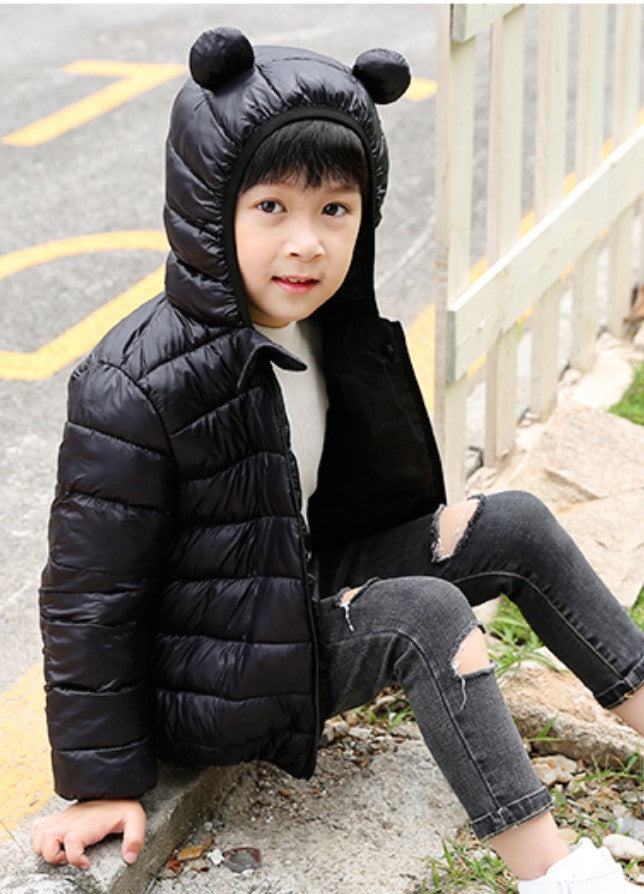 Baby piumino con orecchie bear