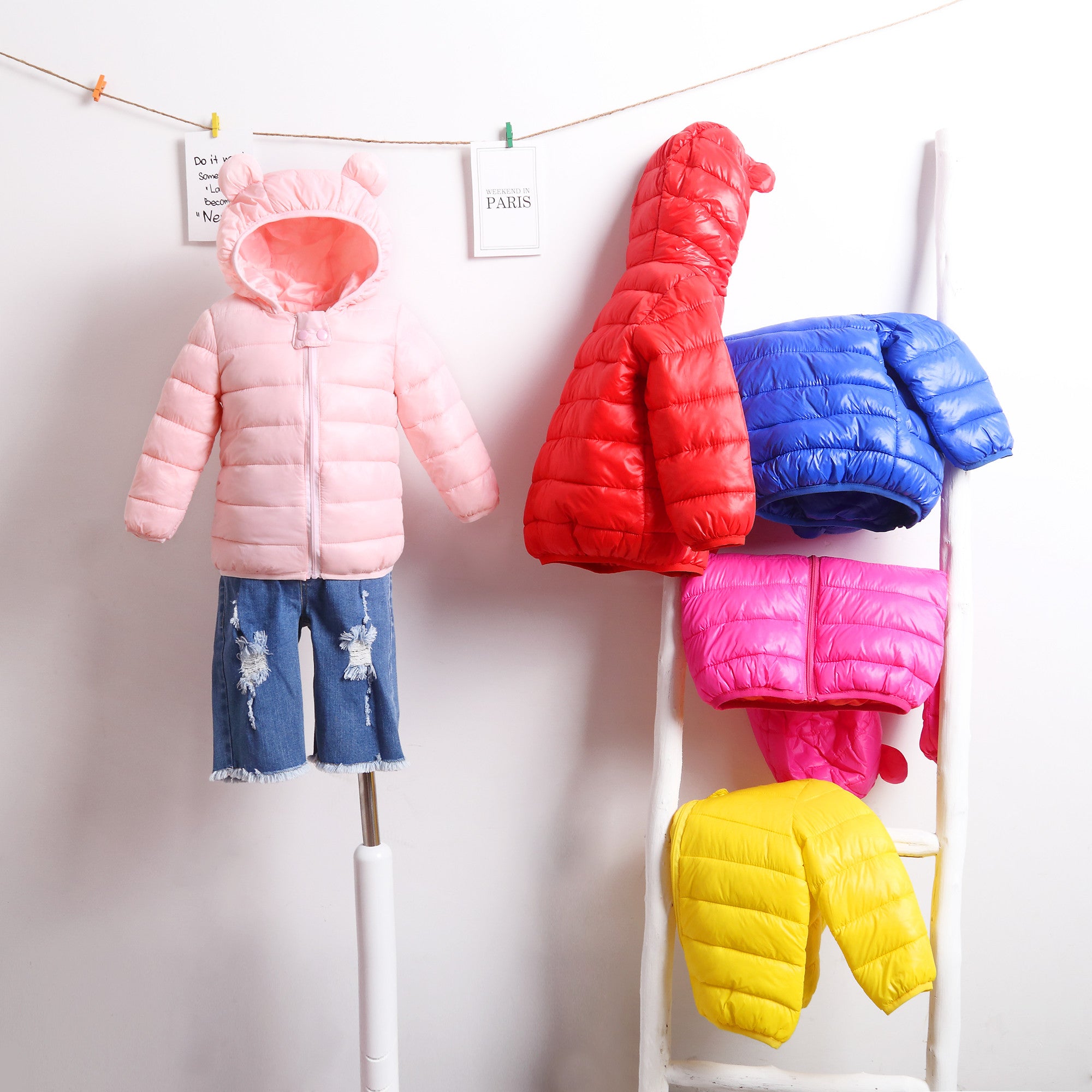 Baby piumino con orecchie bear