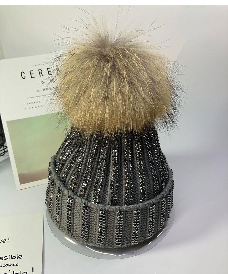 Cuffia strass pon-pon