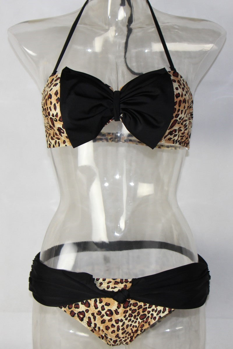 Bikini Leopard Bow