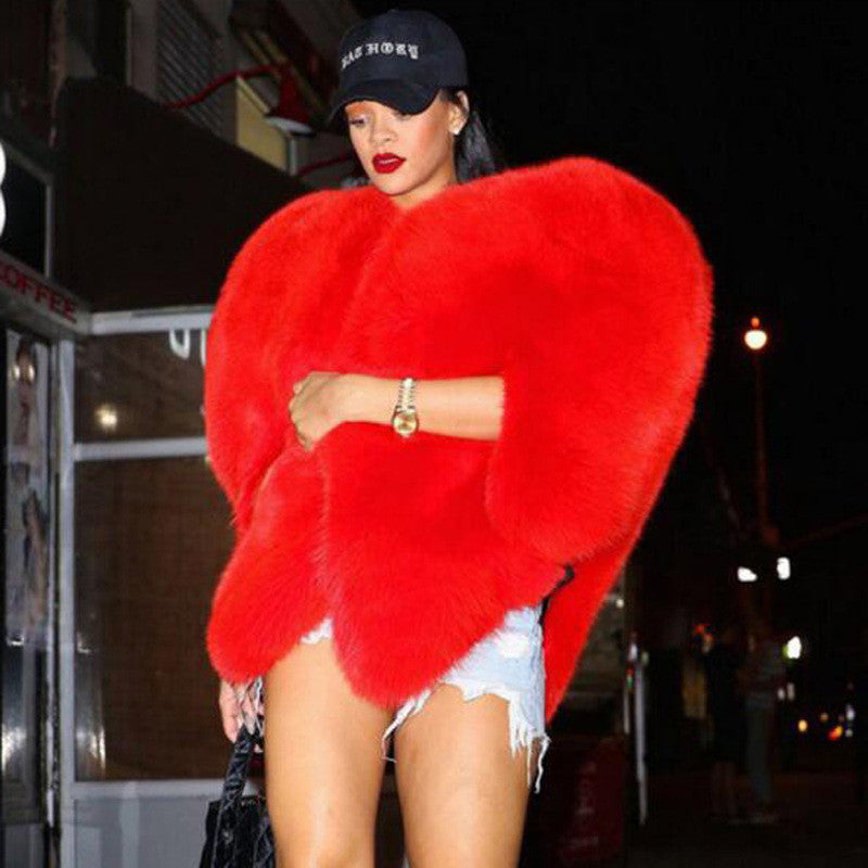 Pelliccia cuore rosso