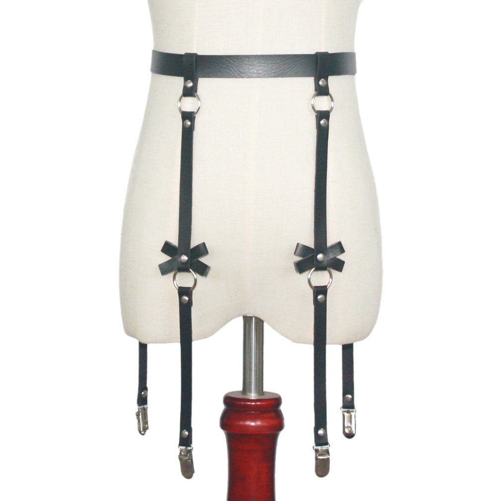 Reggicalze leather bow