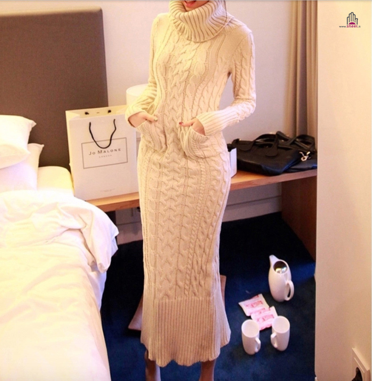 Maxidress in maglia Kleope