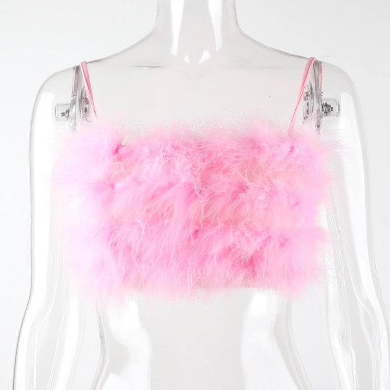 Top fascia piume struzzo