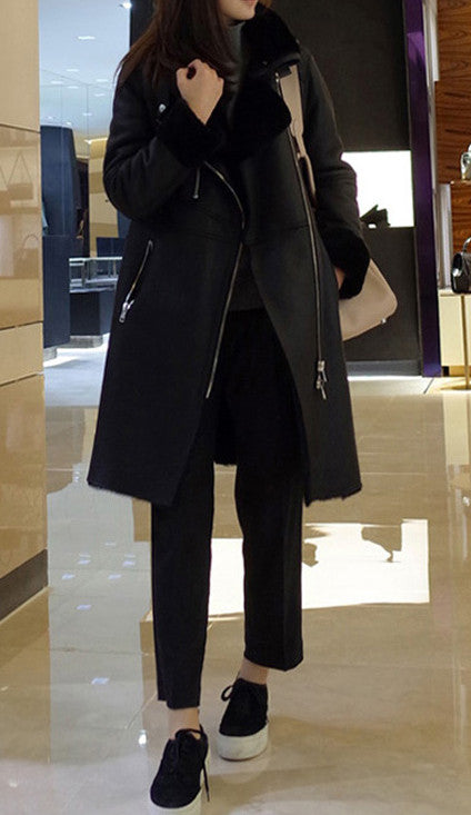 Parka lungo ecopelle