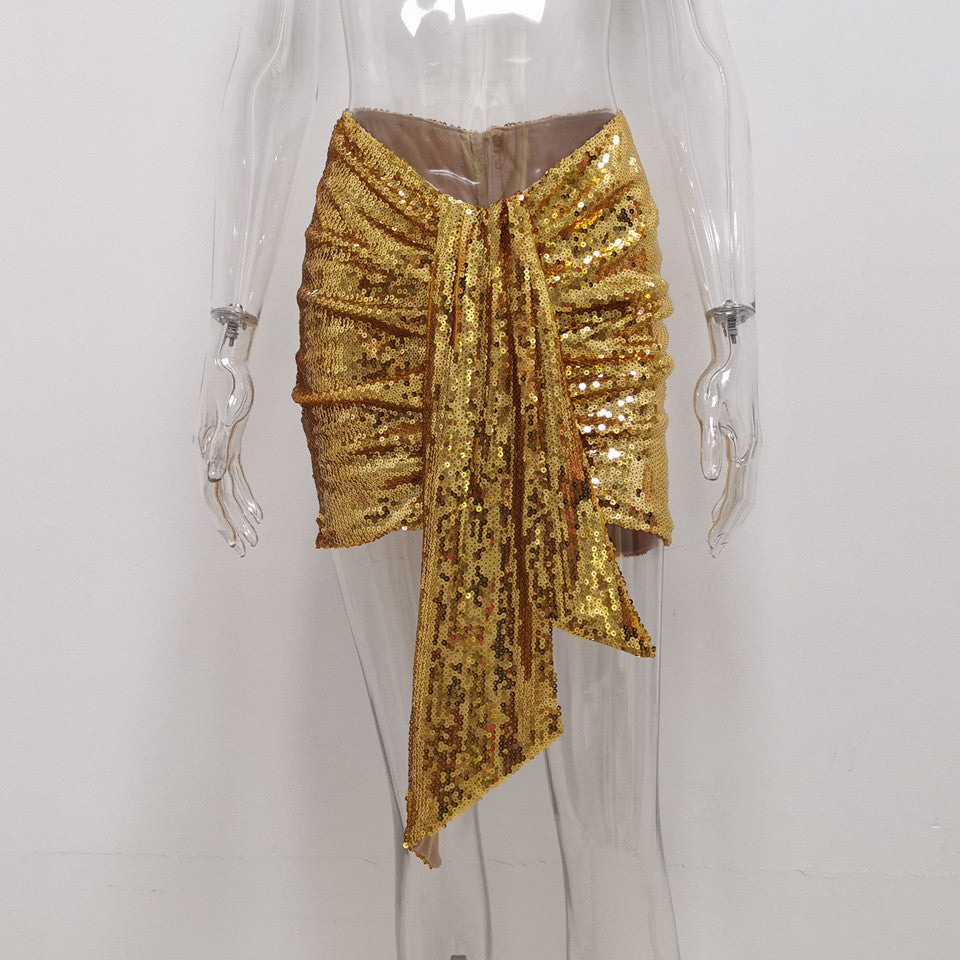 Mini pailettes drappeggiata