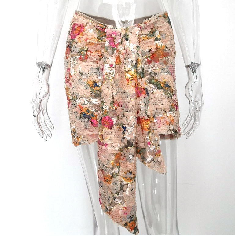 Mini pailettes drappeggiata