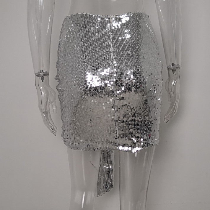 Mini pailettes drappeggiata