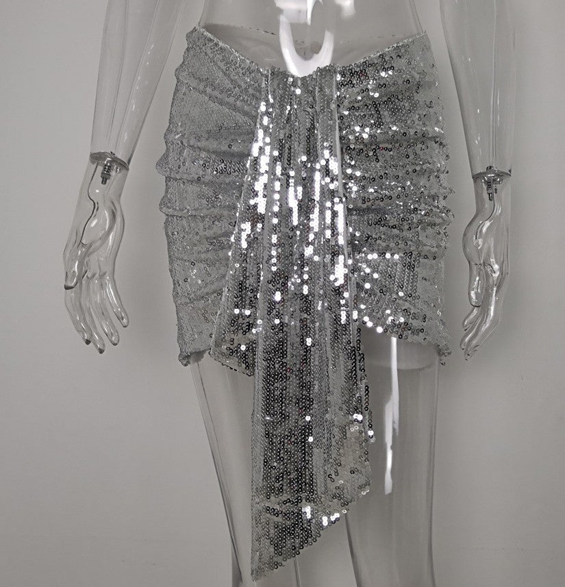 Mini pailettes drappeggiata