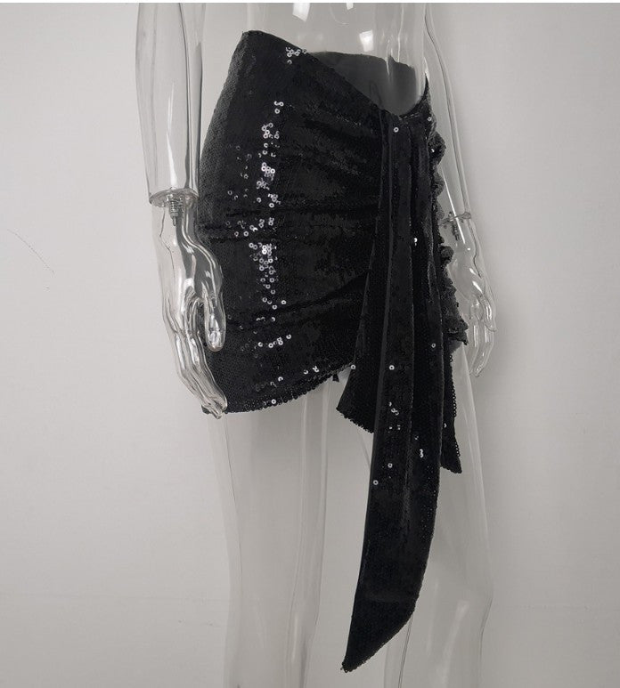 Mini pailettes drappeggiata