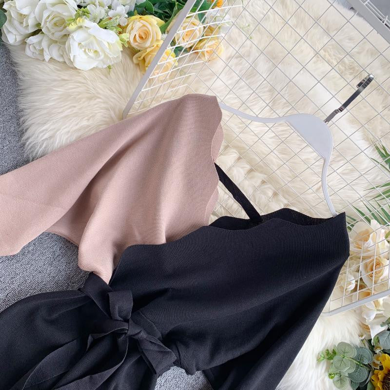 Dress in maglia bicolore