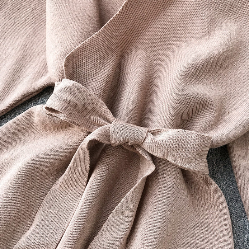 Dress in maglia bicolore