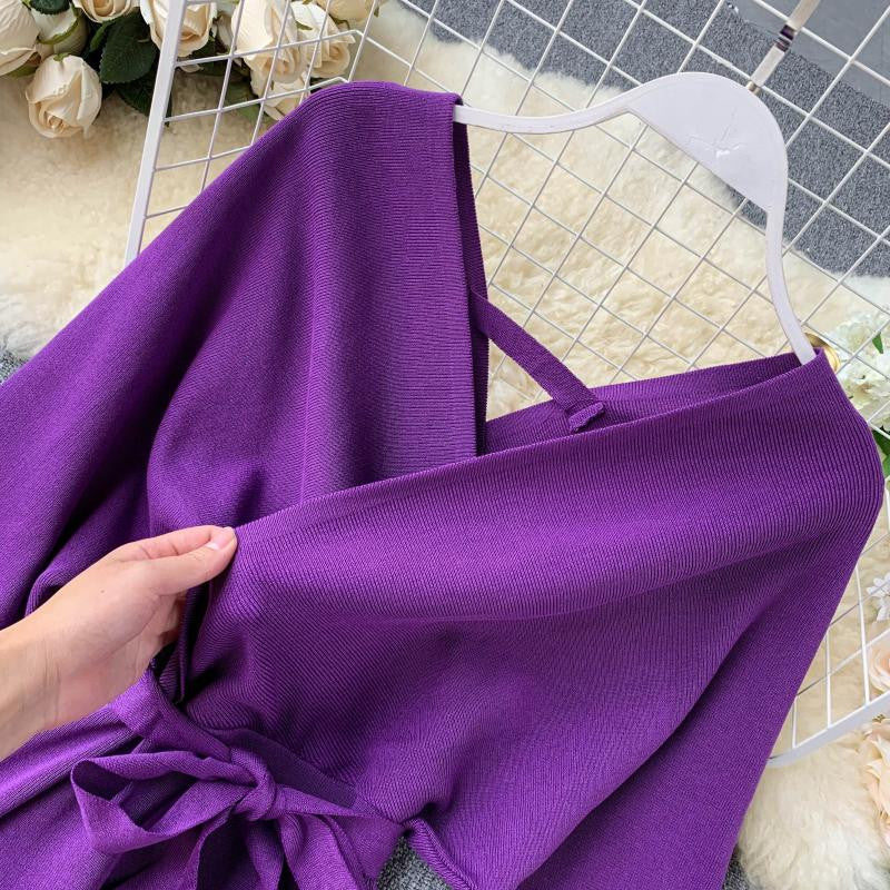 Dress in maglia bicolore