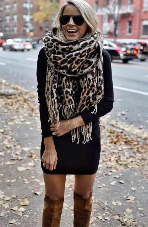 Maxi sciarpa leopard