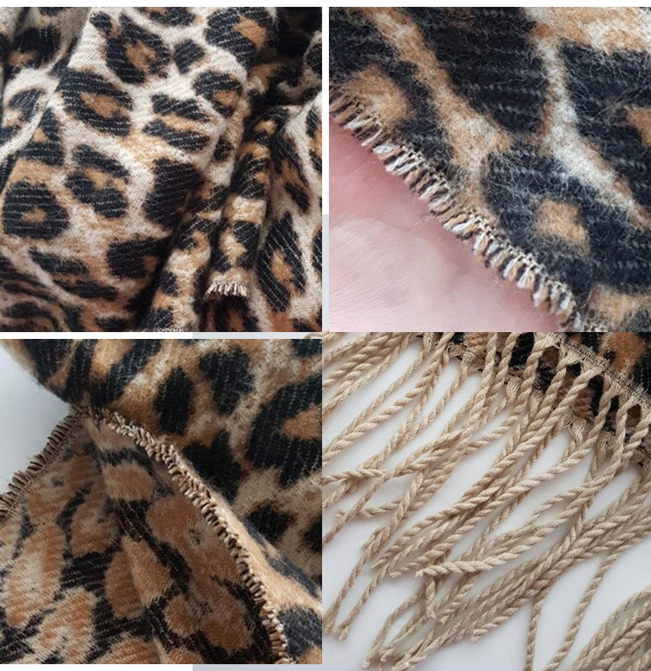 Maxi sciarpa leopard