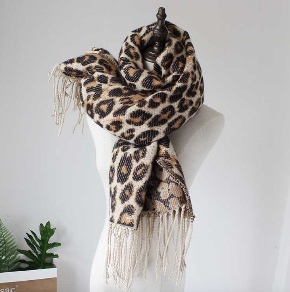 Maxi sciarpa leopard