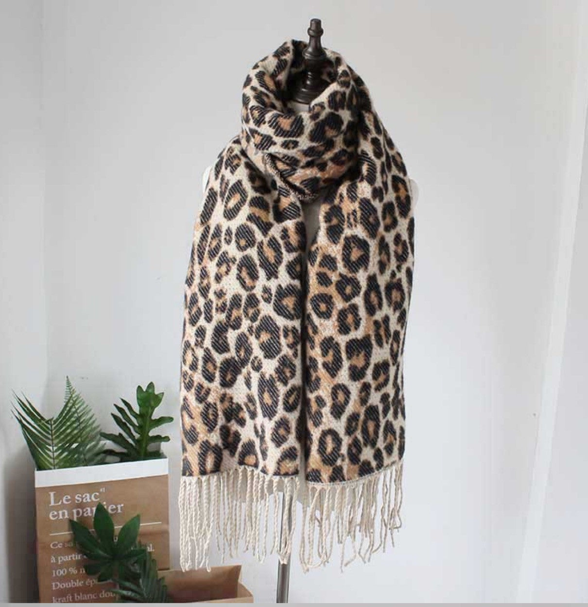 Maxi sciarpa leopard