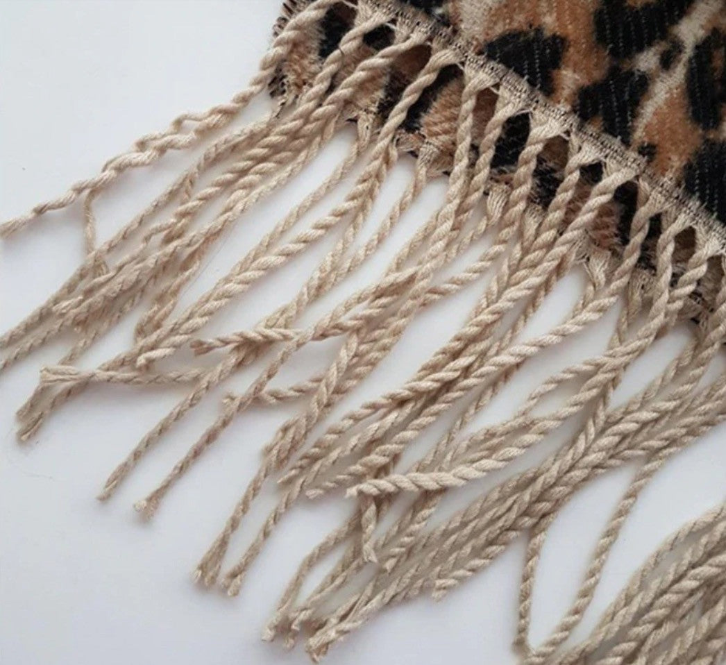Maxi sciarpa leopard