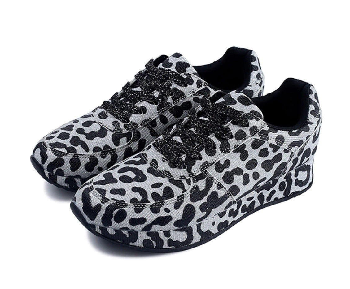 Sneakers leopard glitter