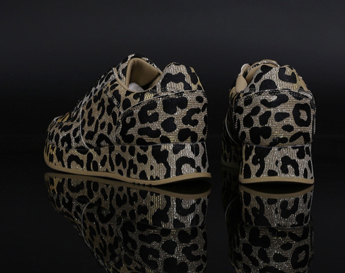 Sneakers leopard glitter