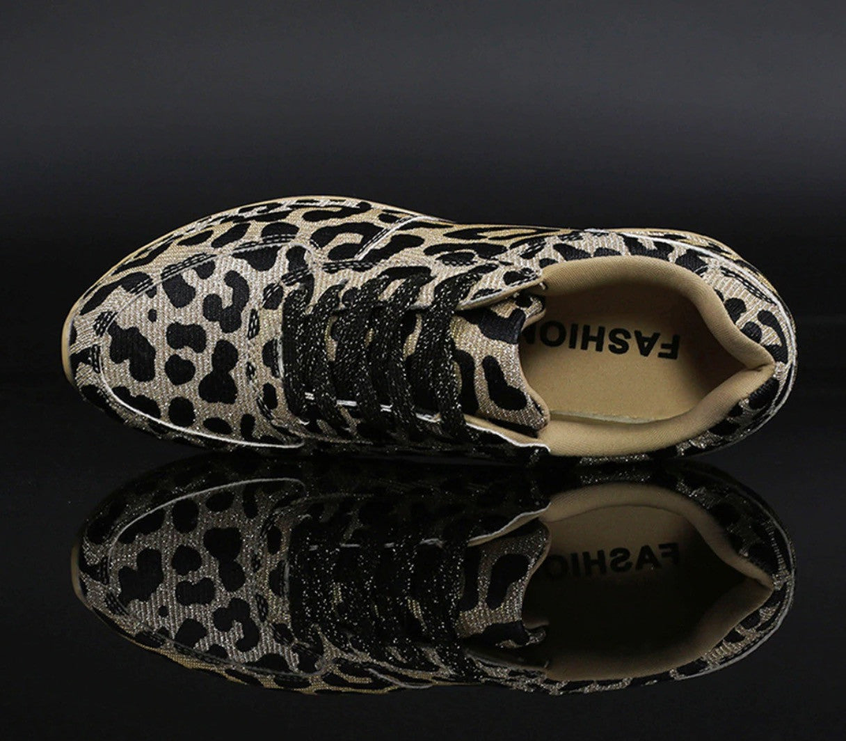 Sneakers leopard glitter