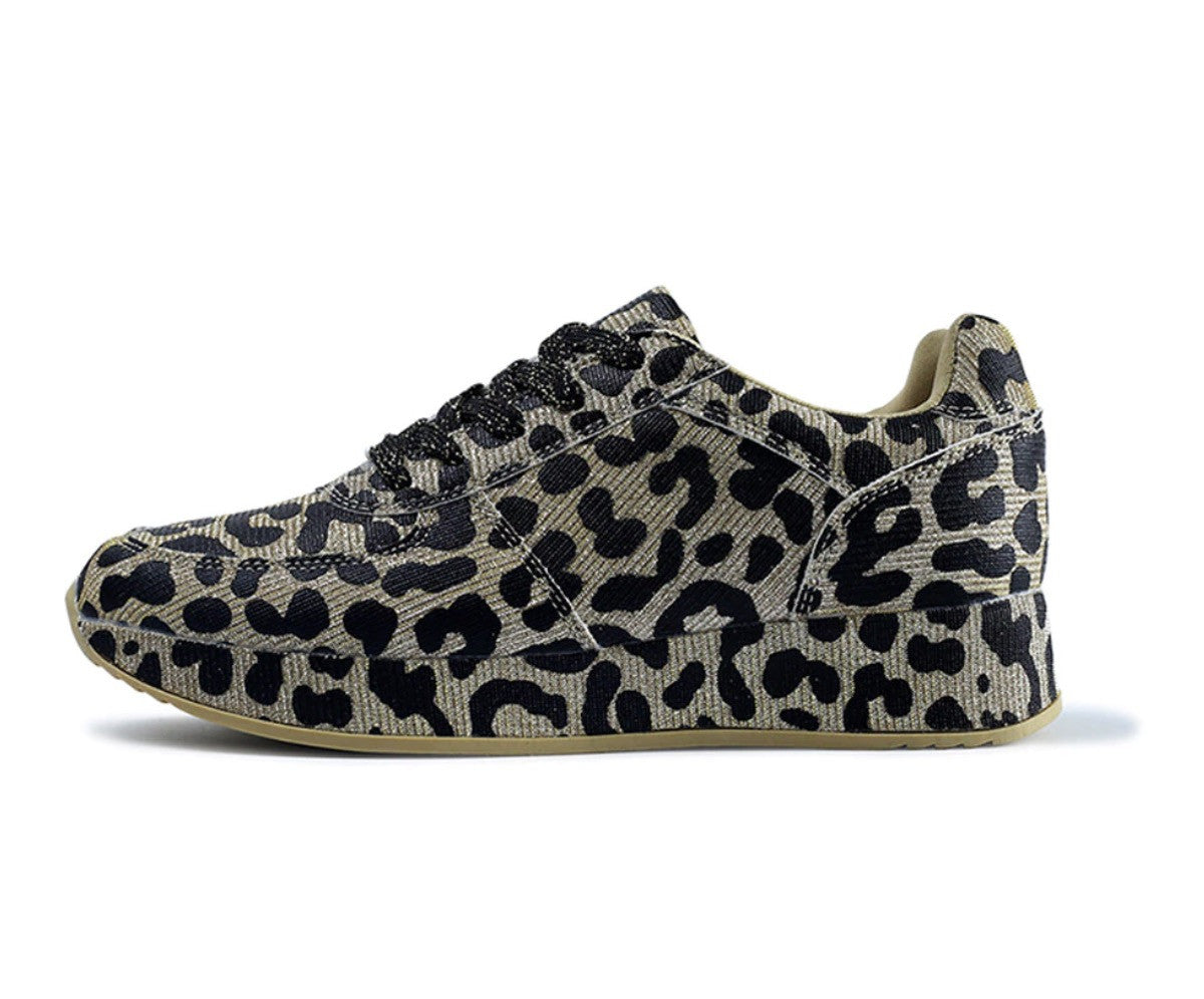 Sneakers leopard glitter