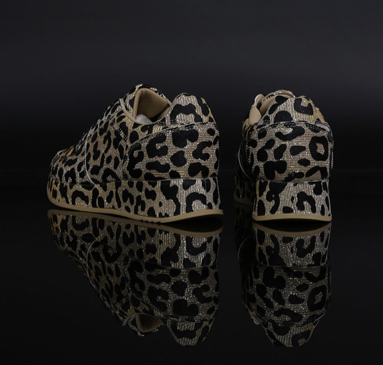 Sneakers leopard glitter