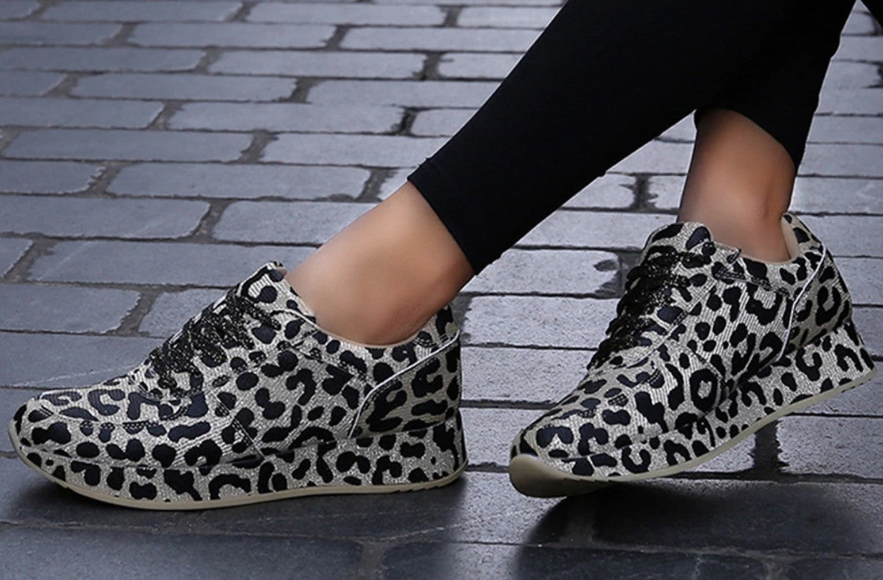 Sneakers leopard glitter