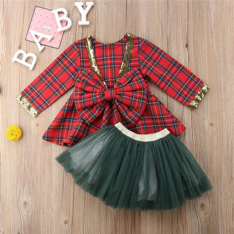 Baby abito tweed tulleskirt