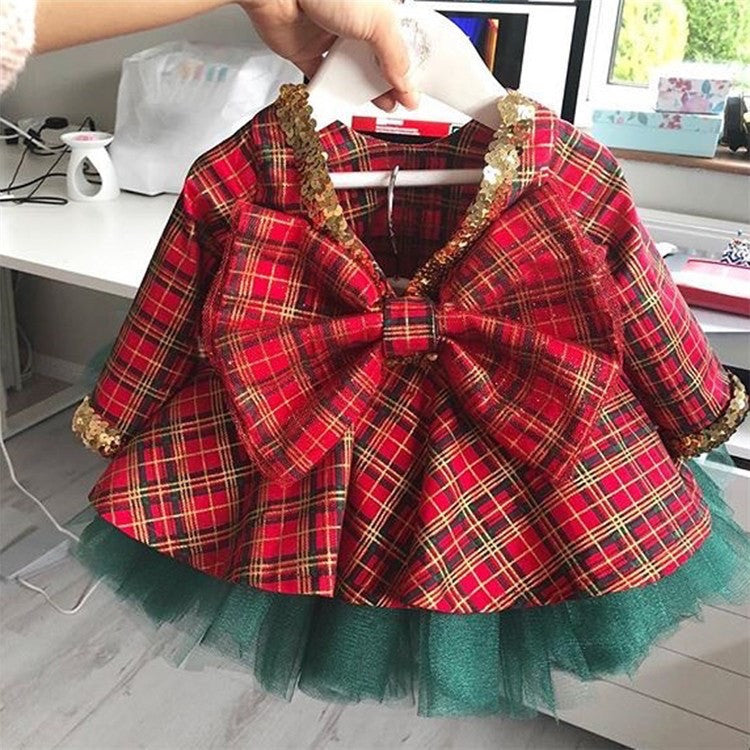 Baby abito tweed tulleskirt