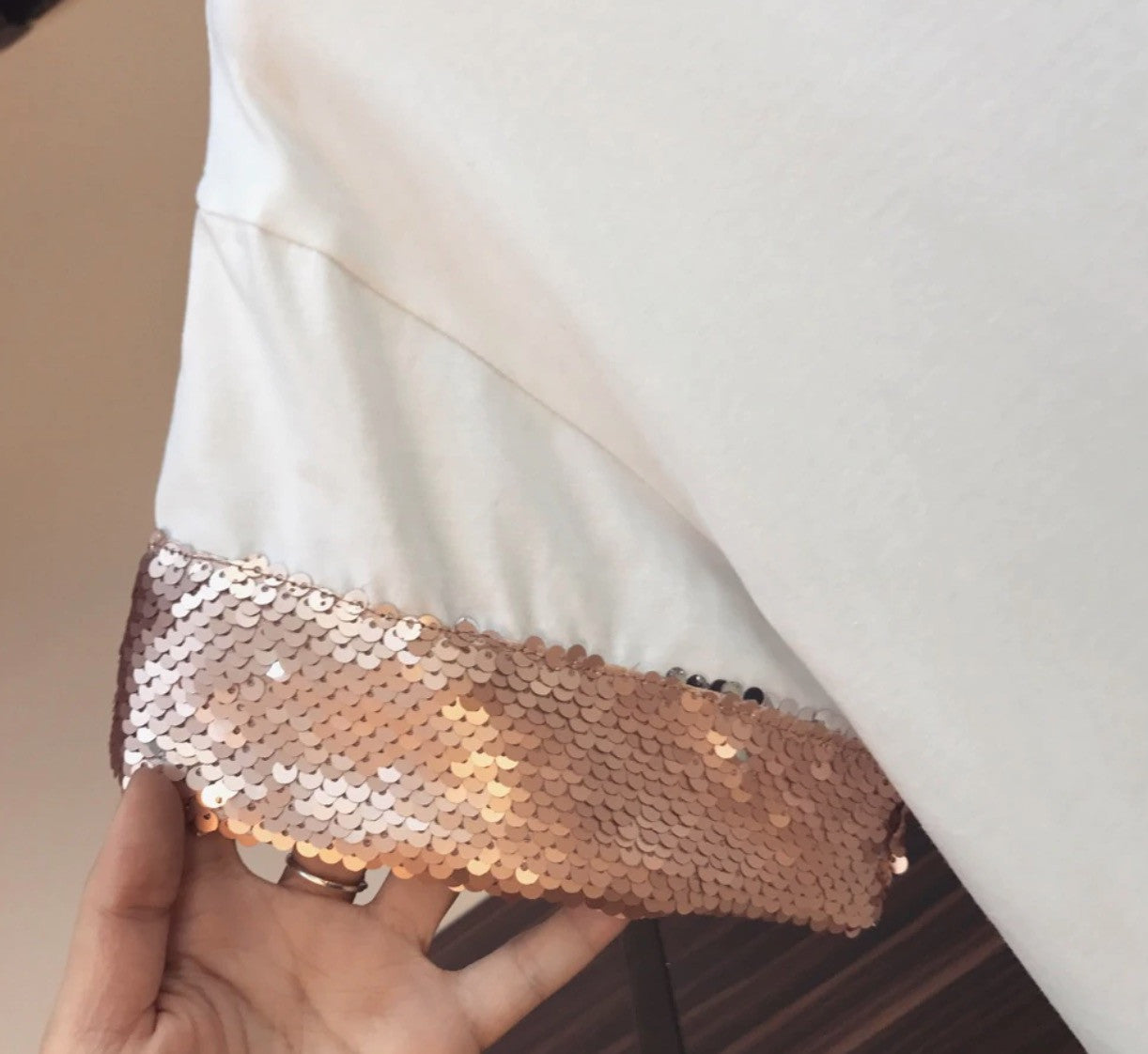 Completo pailettes rosa Wanda