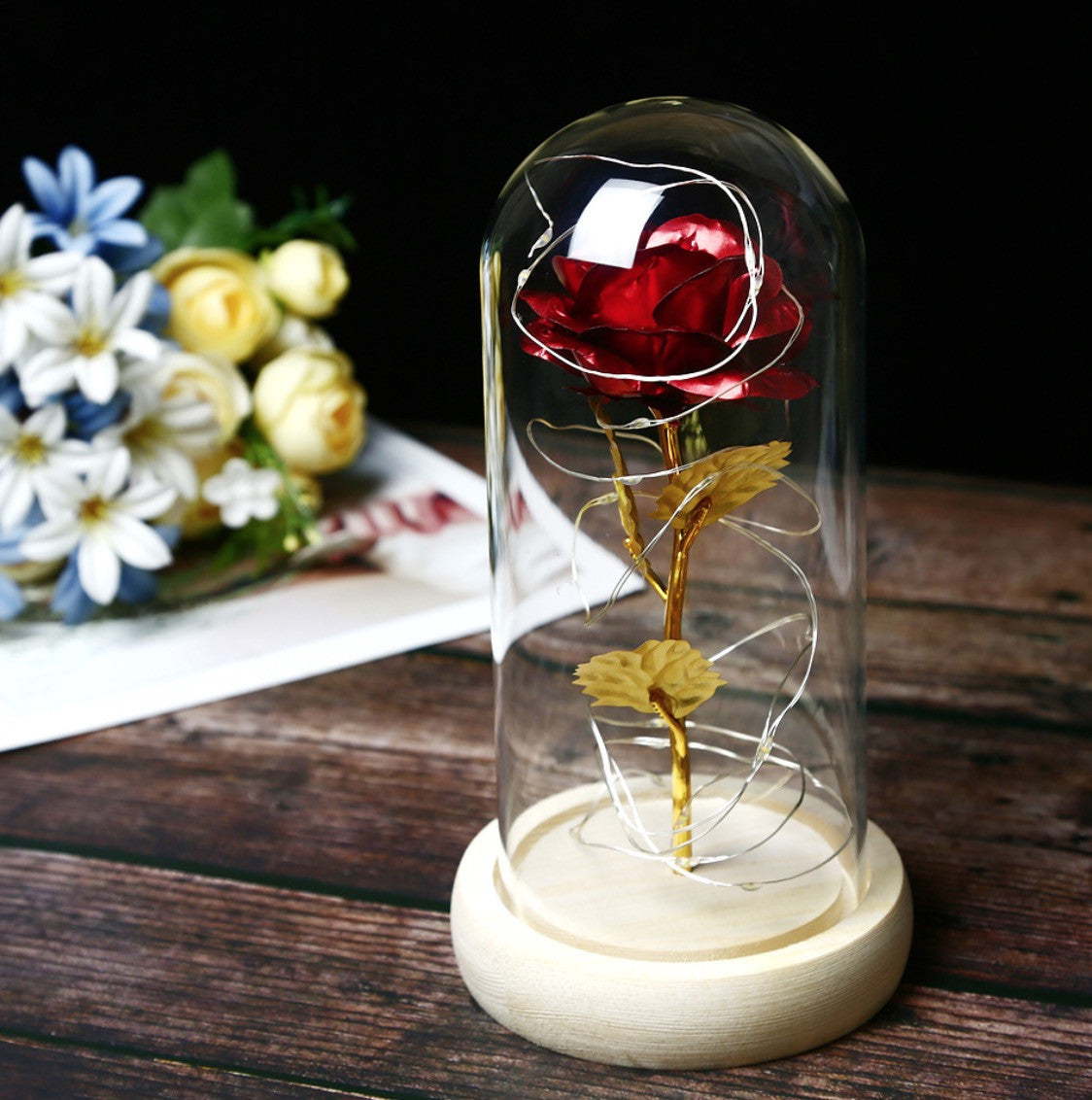 Rosa sotto vetro