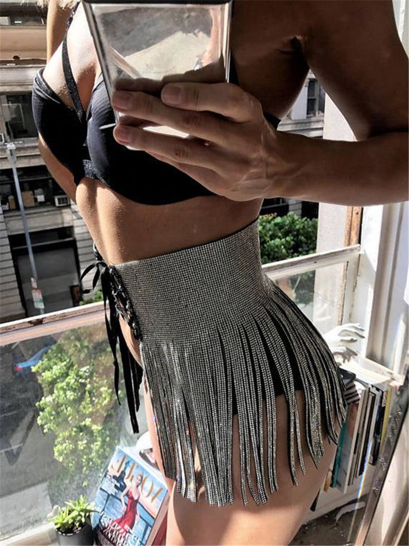 Gonnellino in strass con corpetto