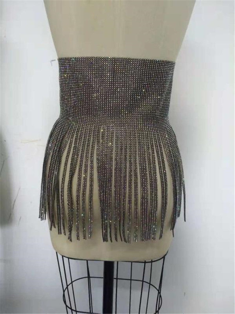 Gonnellino in strass con corpetto