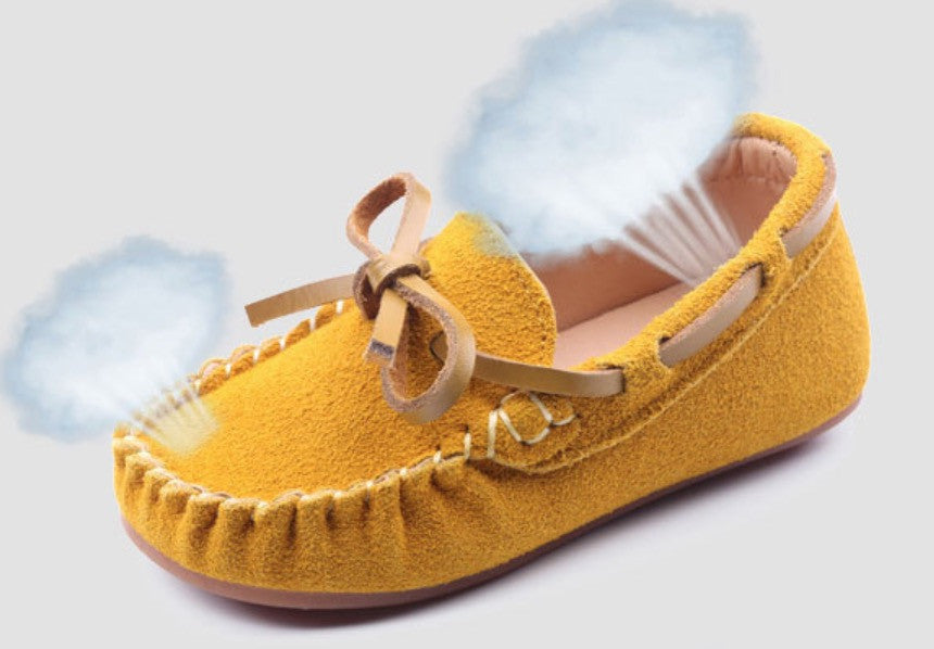 Mocassini bimba scamosciati