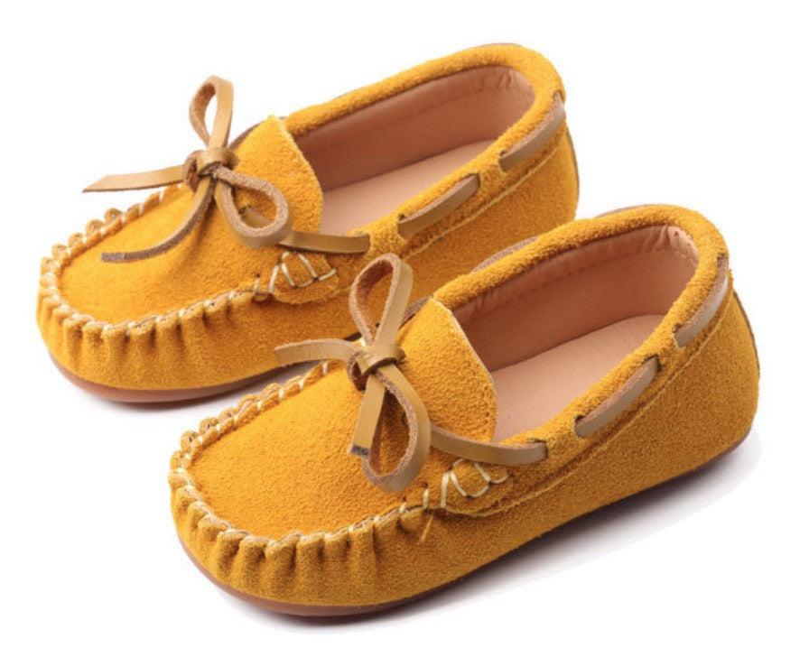 Mocassini bimba scamosciati