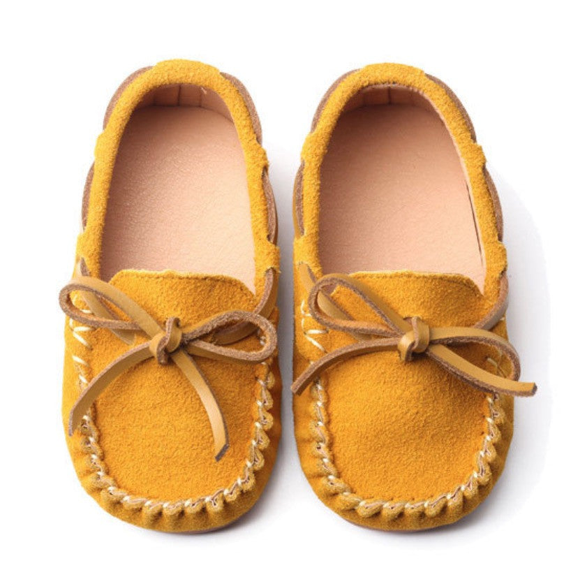 Mocassini bimba scamosciati
