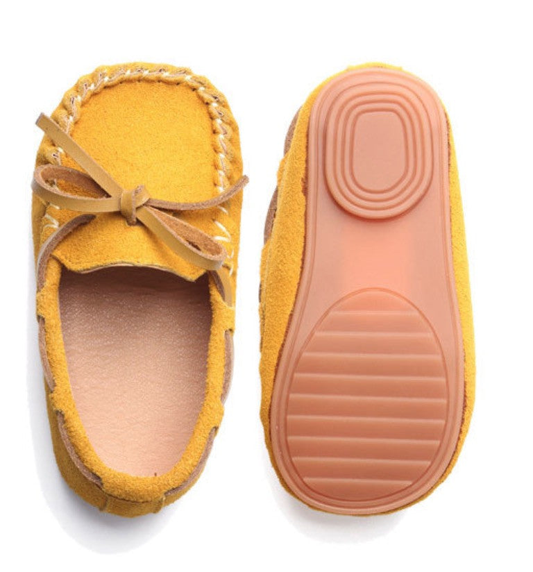 Mocassini bimba scamosciati