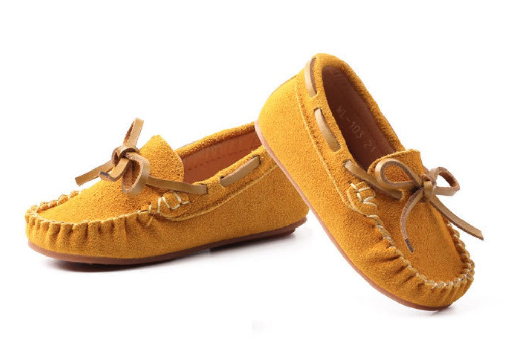 Mocassini bimba scamosciati